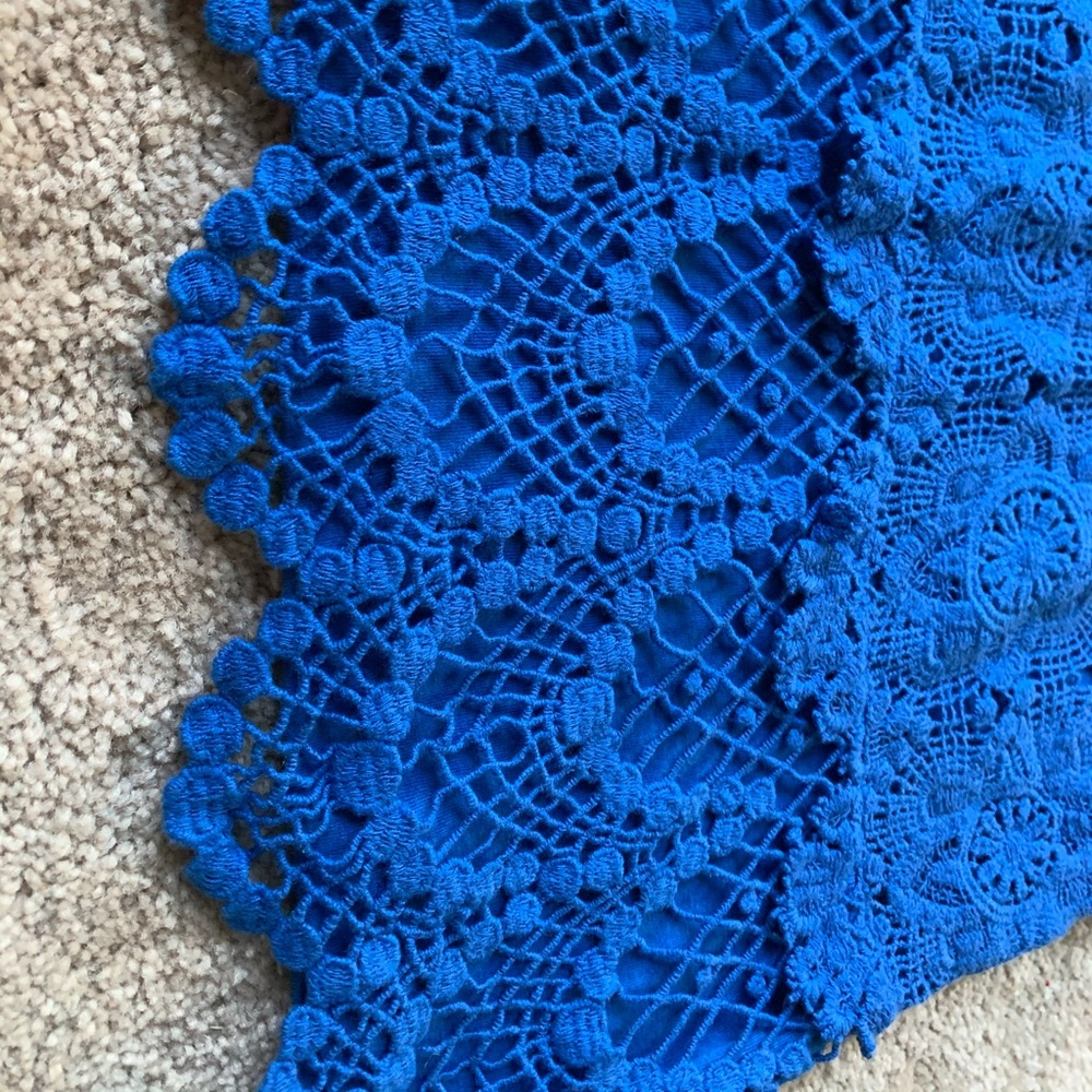 Apt. 9 Royal Blue Crochet Lace Tank Top - Picture 4 of 11